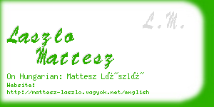 laszlo mattesz business card